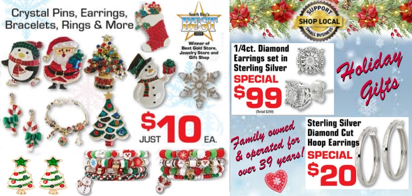 Come in and see our wide selection of festive holiday gifts! We carry a wide variety of Religious Medals & Crosses, including Saints, Baptism, Holy Communion & Confirmation in Sterling Silver, 14k Gold & 14k White Gold!  Thanks for Voting us BEST Jewelry Store of 2025 in the Daily Breeze Reader's Choice Awards! We REALLY value you, our loyal customers!
